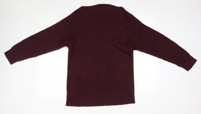 Primark Womens Purple Round Neck  Acrylic Pullover Jumper Size 14