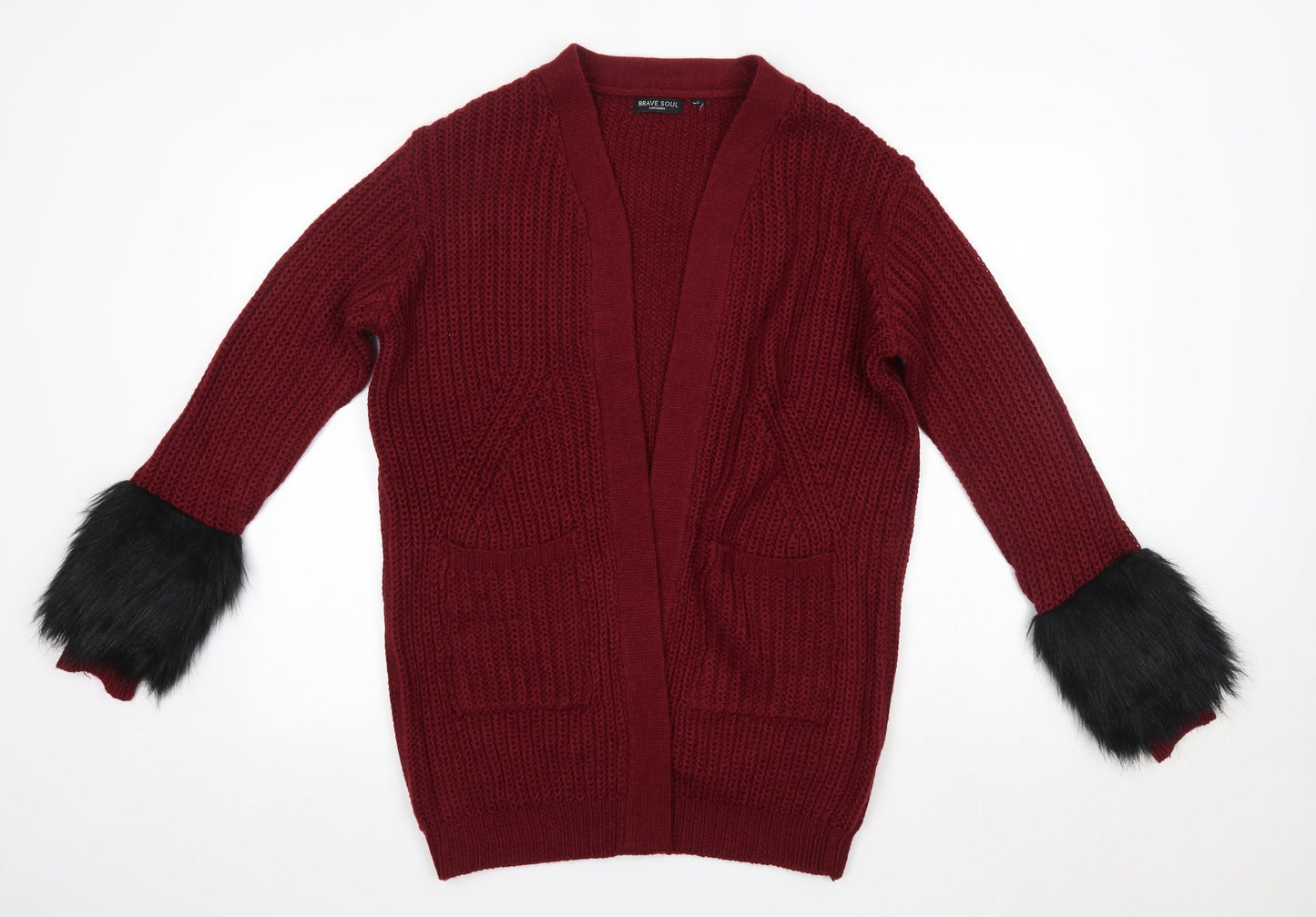 Womens UK Size S Brave Soul Purple Cardigan Jumper