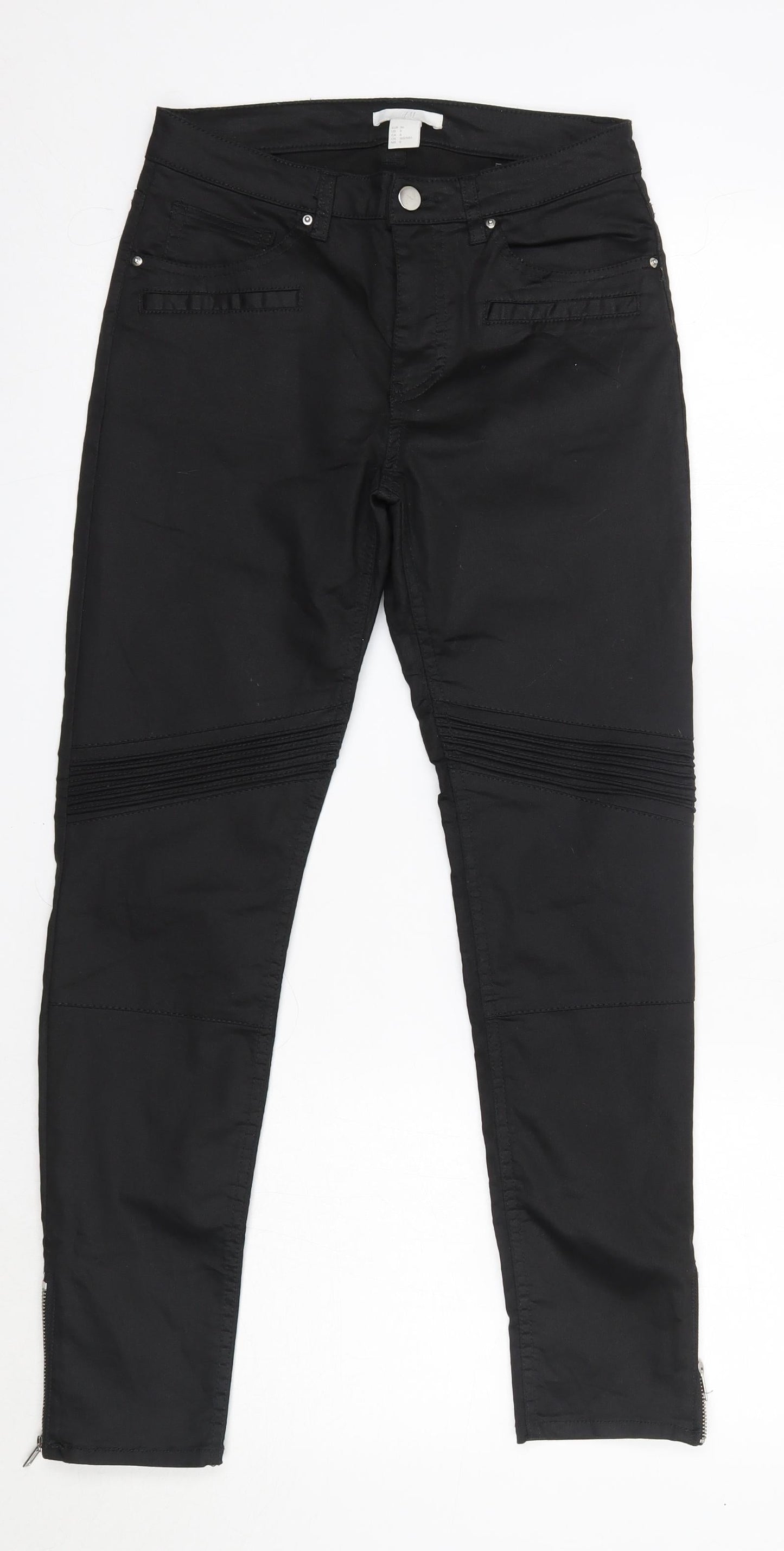 Womens UK Size 8 H&M Regular Fit Skinny Black Jeans