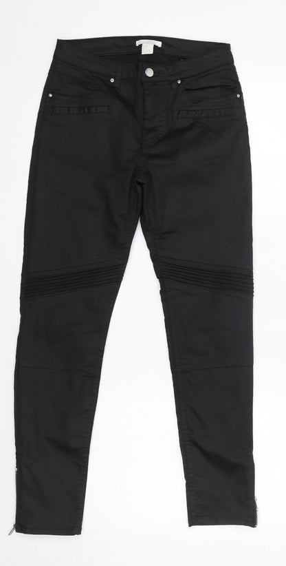 Womens UK Size 8 H&M Regular Fit Skinny Black Jeans