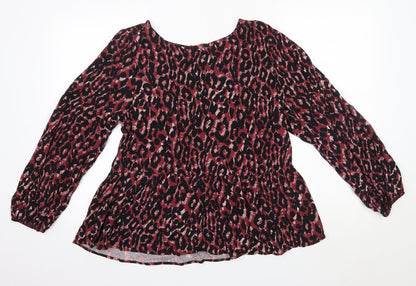 Womens UK Size 14 Peacocks Pink Basic Blouse