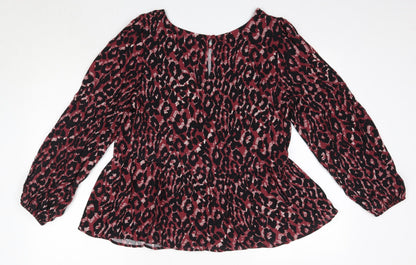Womens UK Size 14 Peacocks Pink Basic Blouse