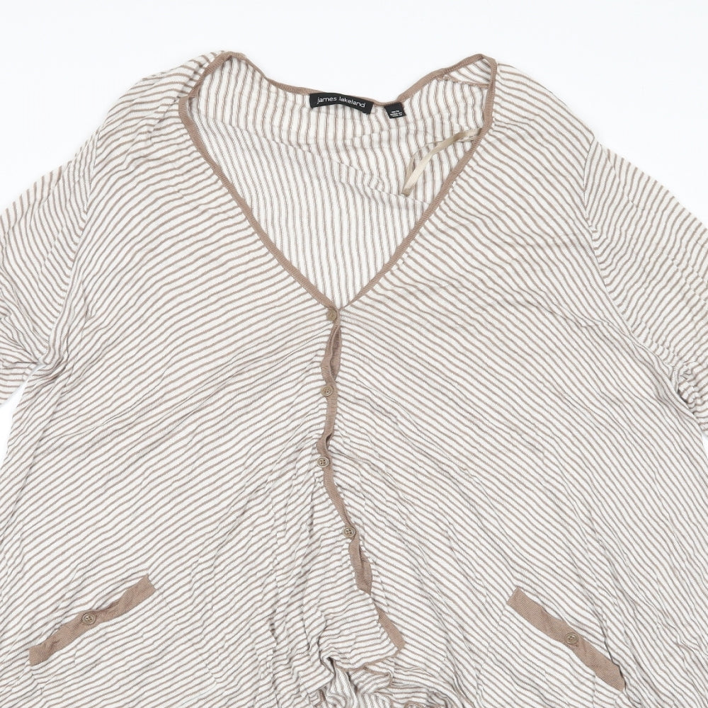 Womens UK Size 18 James Lakeland Beige Cardigan Jumper