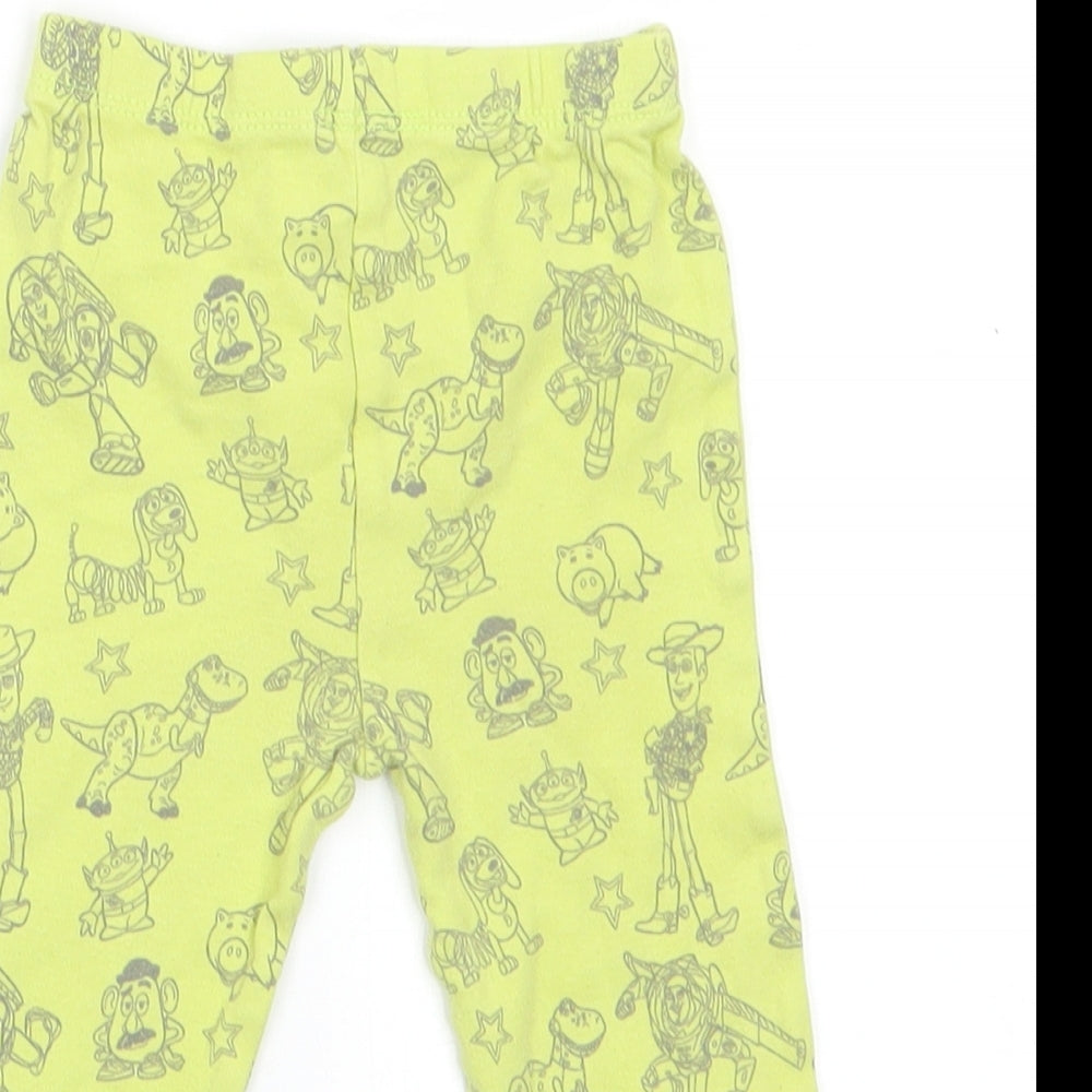 Toy Stroy Boys Green Solid Cotton  Pyjama Pants Size 12-18 Months   - Toy Story Characters Lime Green