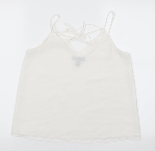 Womens UK Size 8 New Look White Camisole Blouse