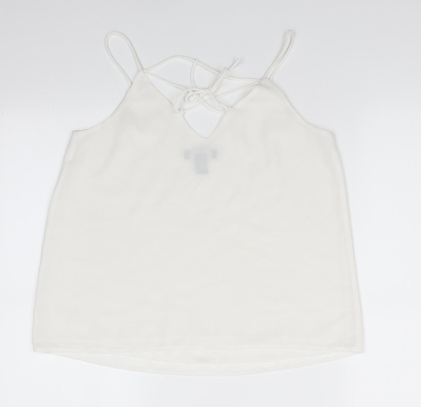 Womens UK Size 8 New Look White Camisole Blouse