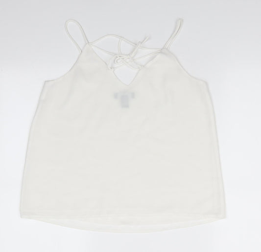 Womens UK Size 8 New Look White Camisole Blouse