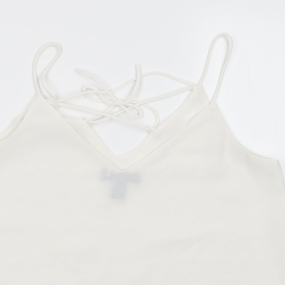 Womens UK Size 8 New Look White Camisole Blouse