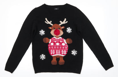 Womens UK Size 8 Florence and Fred Black Pullover Jumper