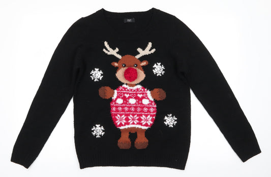 Womens UK Size 8 Florence and Fred Black Pullover Jumper