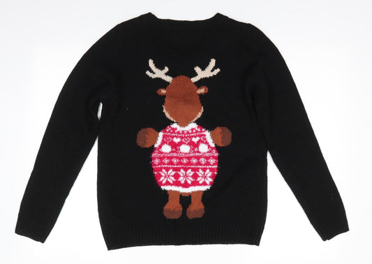 Womens UK Size 8 Florence and Fred Black Pullover Jumper