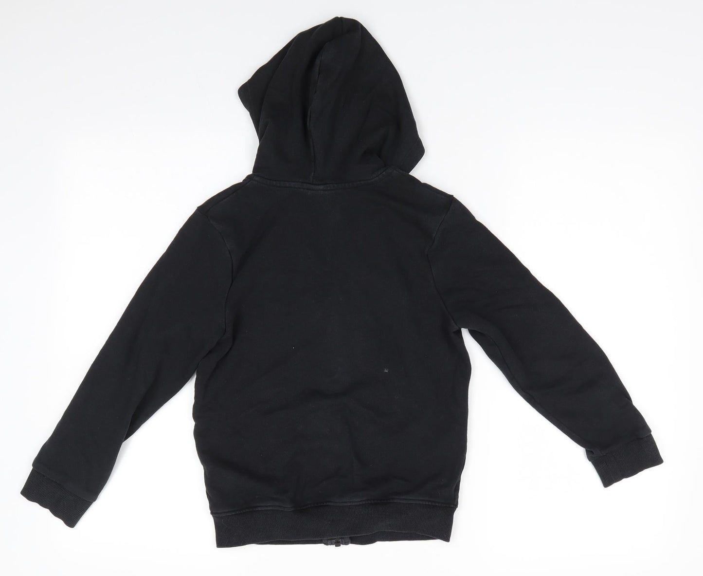 TU School Boys Black  Cotton Full Zip Hoodie Size 7 Years   - School Hoodie