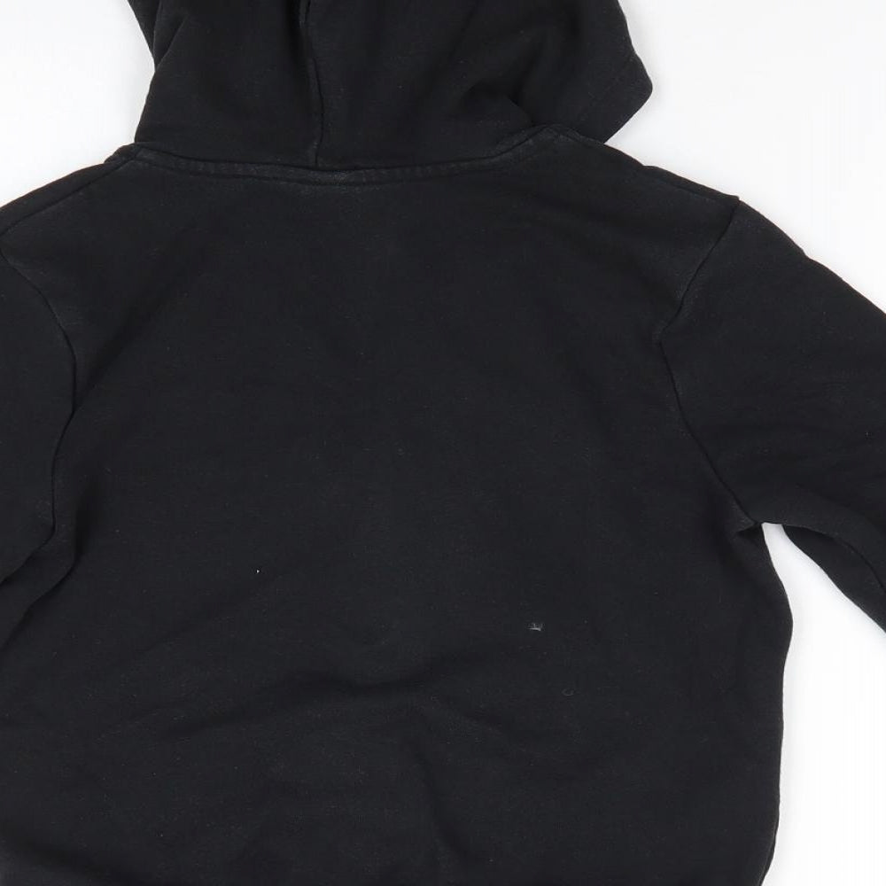 TU School Boys Black  Cotton Full Zip Hoodie Size 7 Years   - School Hoodie