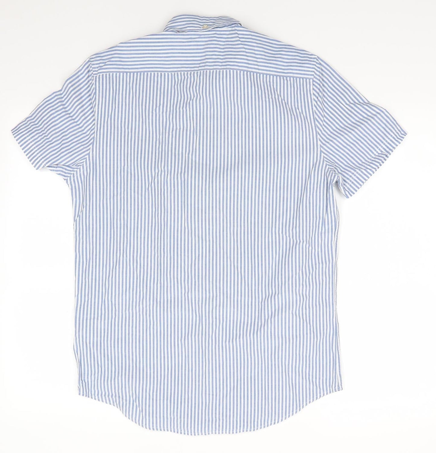 Mens UK Size S NEXT Blue  Button-Up Short Sleeve Casual Shirt