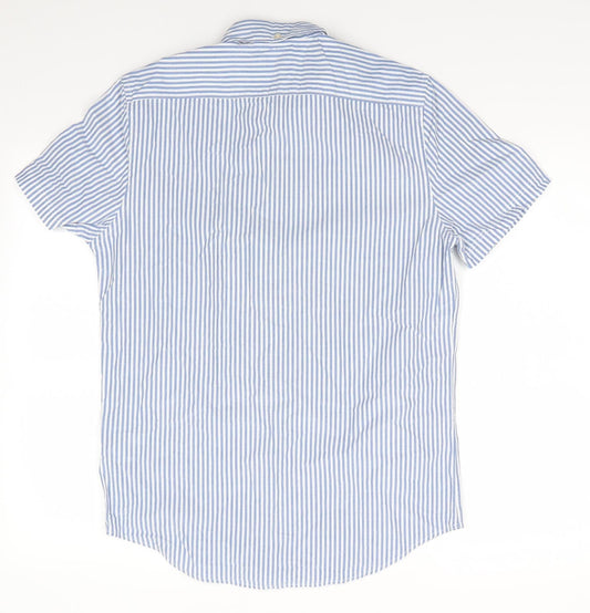 Mens UK Size S NEXT Blue  Button-Up Short Sleeve Casual Shirt
