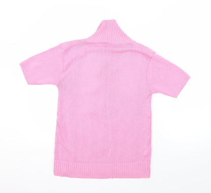 Womens UK Size S Preworn Pink Pullover Jumper