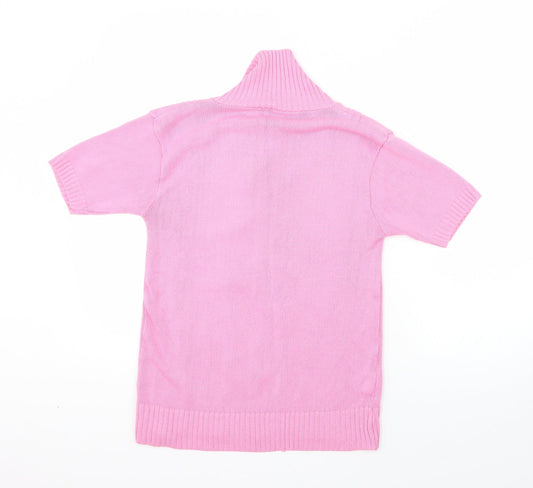 Womens UK Size S Preworn Pink Pullover Jumper