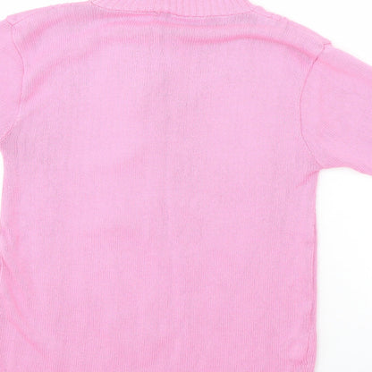Womens UK Size S Preworn Pink Pullover Jumper