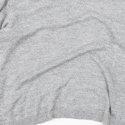 Envy Womens Grey Round Neck Polka Dot Acrylic Pullover Jumper Size L