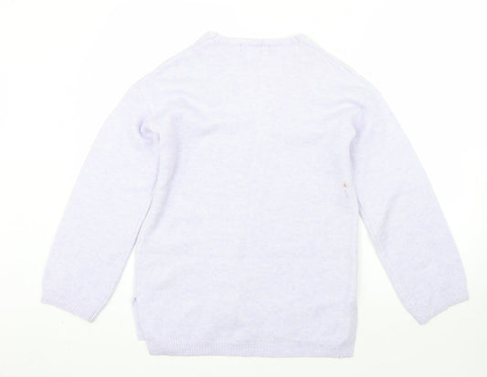 Womens UK Size XS M&S Purple Pullover Jumper
