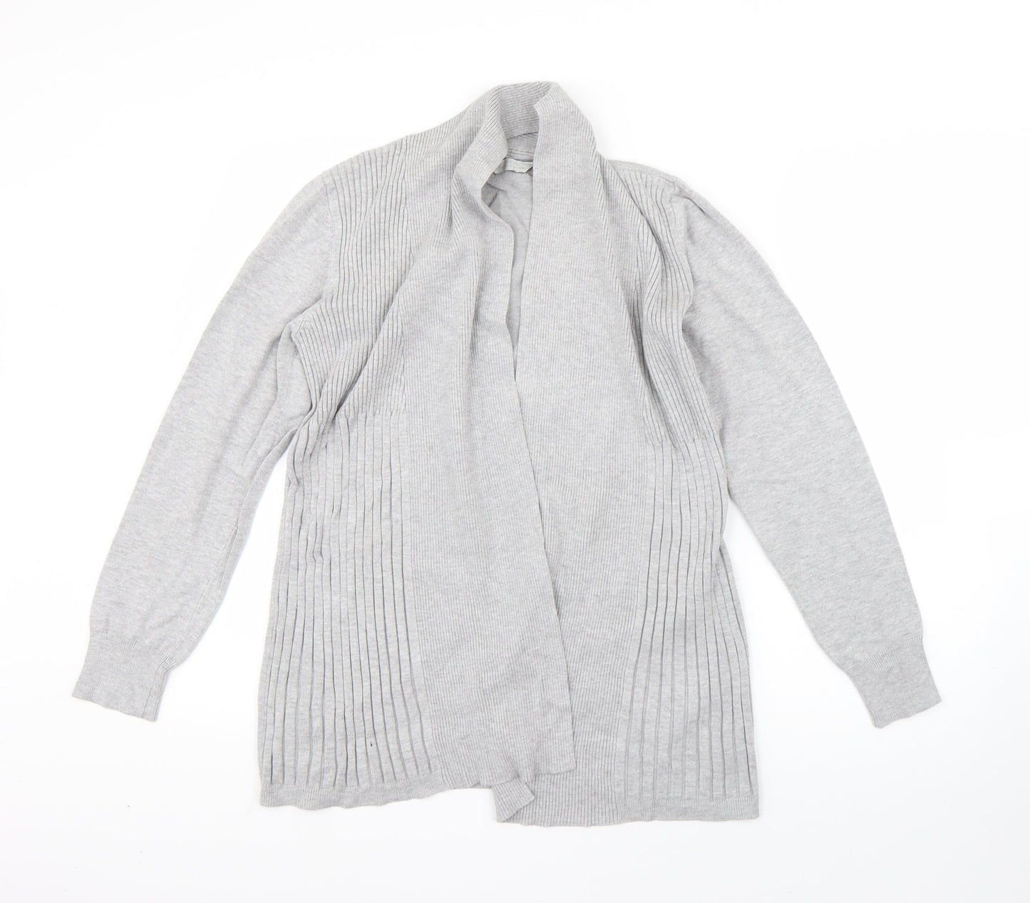 BHS Womens Grey Collared  Viscose Cardigan Jumper Size 12
