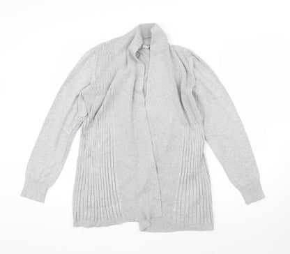 BHS Womens Grey Collared  Viscose Cardigan Jumper Size 12