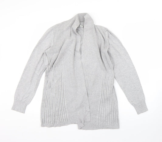 BHS Womens Grey Collared  Viscose Cardigan Jumper Size 12