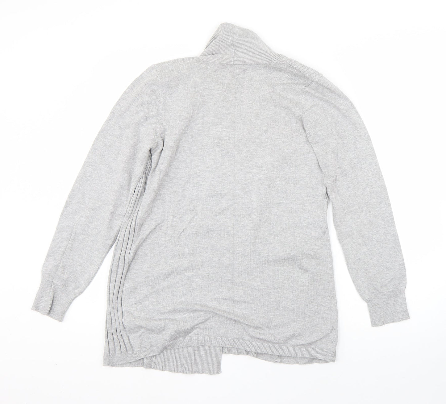 BHS Womens Grey Collared  Viscose Cardigan Jumper Size 12