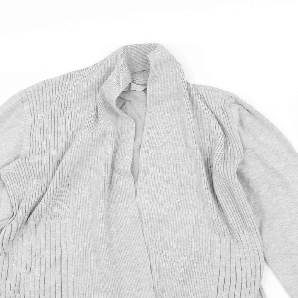 BHS Womens Grey Collared  Viscose Cardigan Jumper Size 12