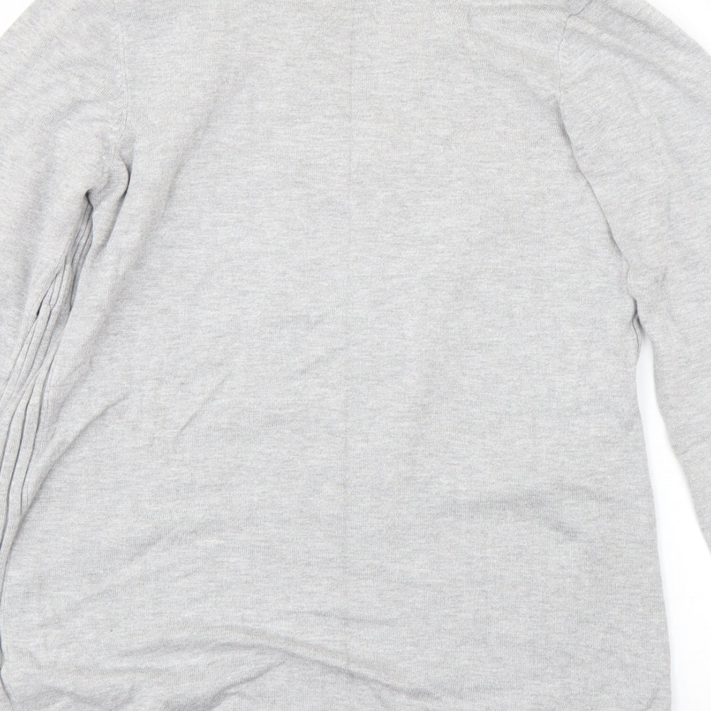 BHS Womens Grey Collared  Viscose Cardigan Jumper Size 12