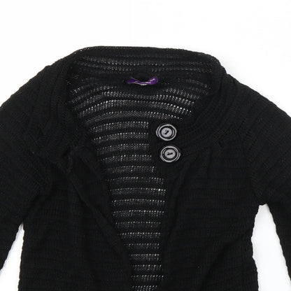 Ca Me Plait Womens Blue Round Neck  Acetate Cardigan Jumper Size 10