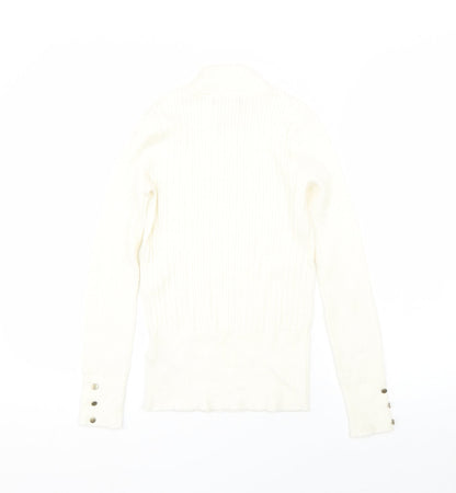Womens UK Size 8 M&S Beige Pullover Jumper