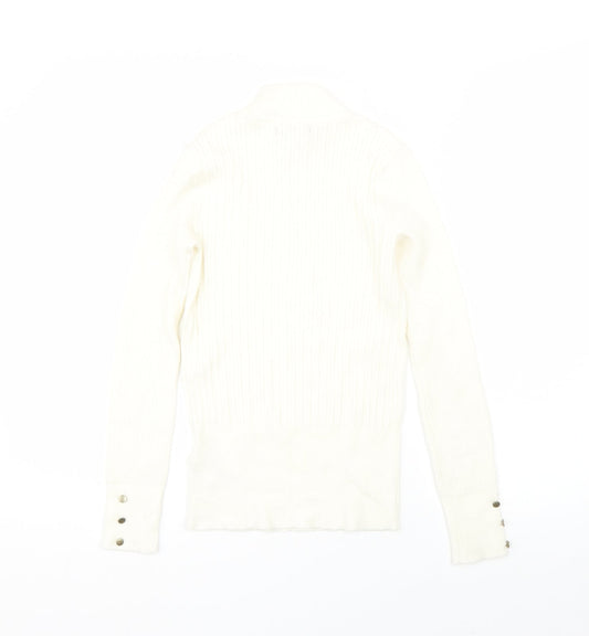 Womens UK Size 8 M&S Beige Pullover Jumper