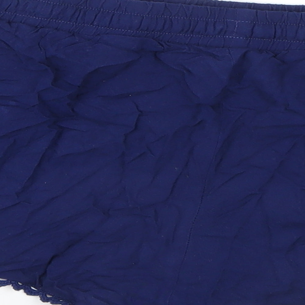 Primark Womens Blue  Viscose Hot Pants Shorts Size 12  Regular