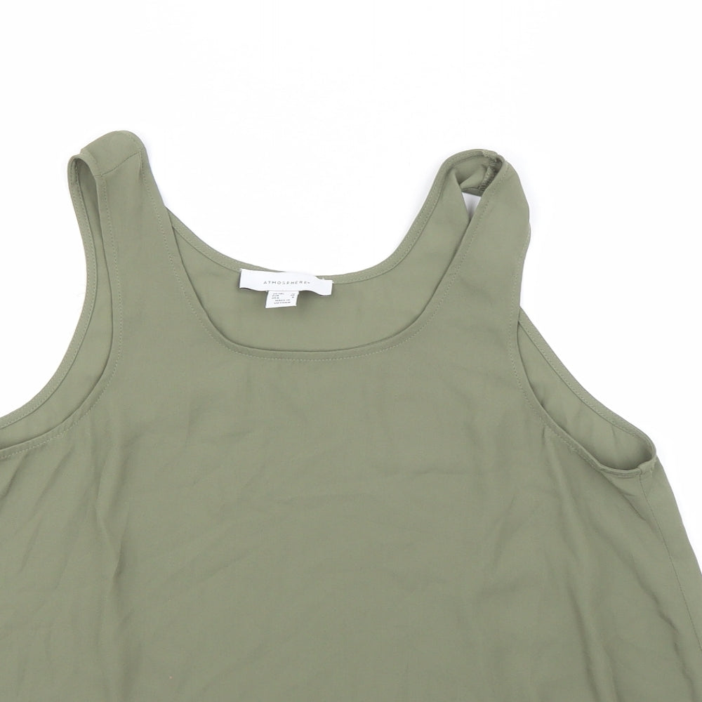 Womens UK Size 10 Atmosphere Green Basic Blouse