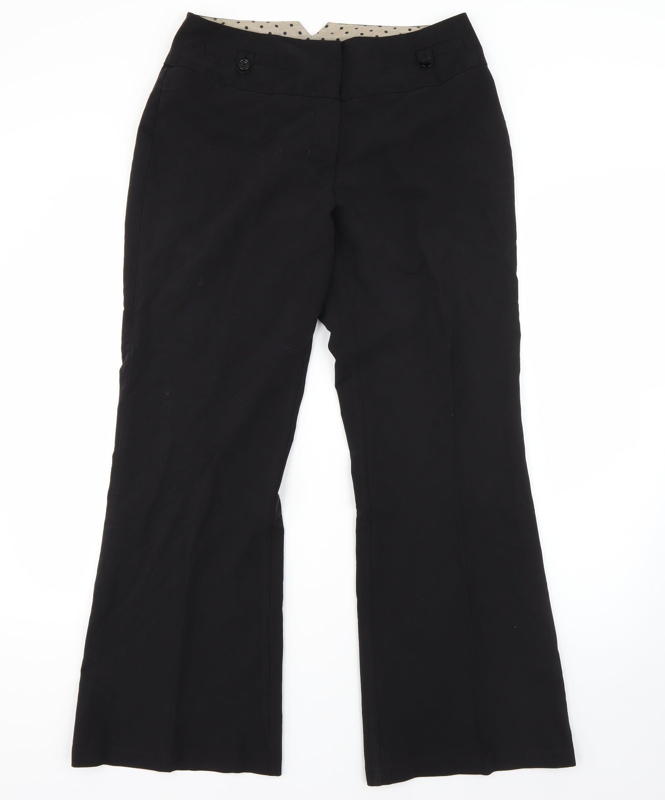 Womens UK Size 10 Dorothy Perkins Regular Fit Dress Pants Black Trousers