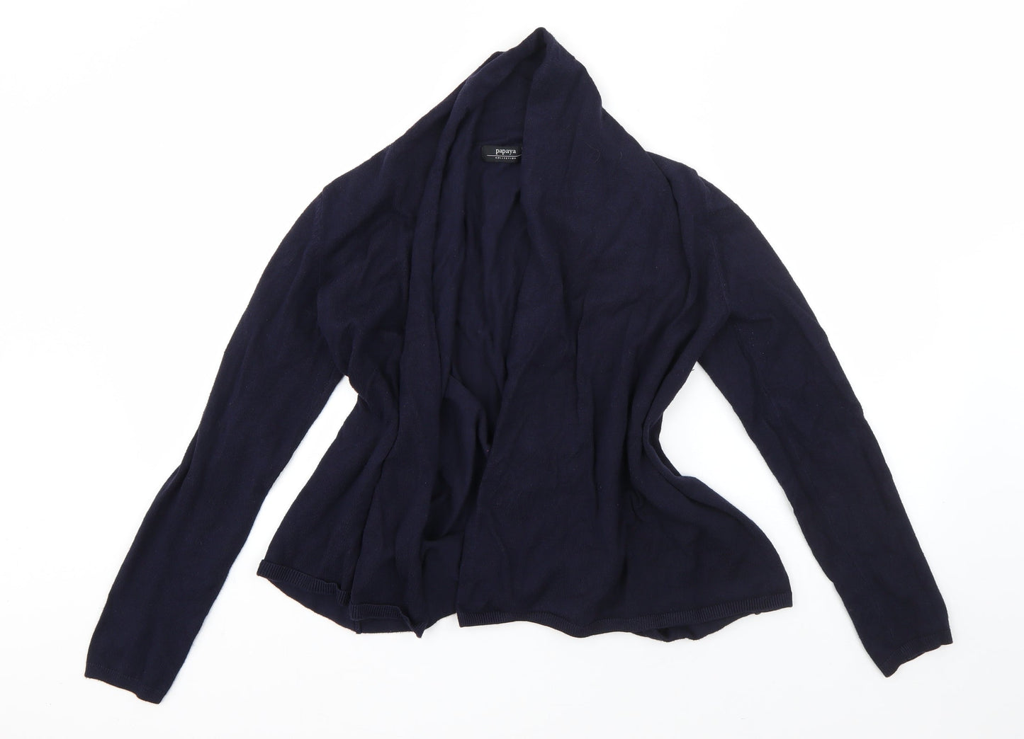Womens UK Size 14 Papaya Blue Cardigan Jumper