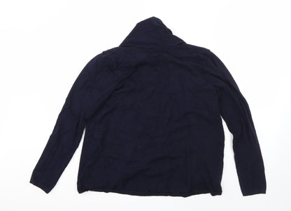 Womens UK Size 14 Papaya Blue Cardigan Jumper