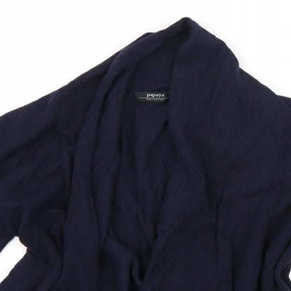 Womens UK Size 14 Papaya Blue Cardigan Jumper