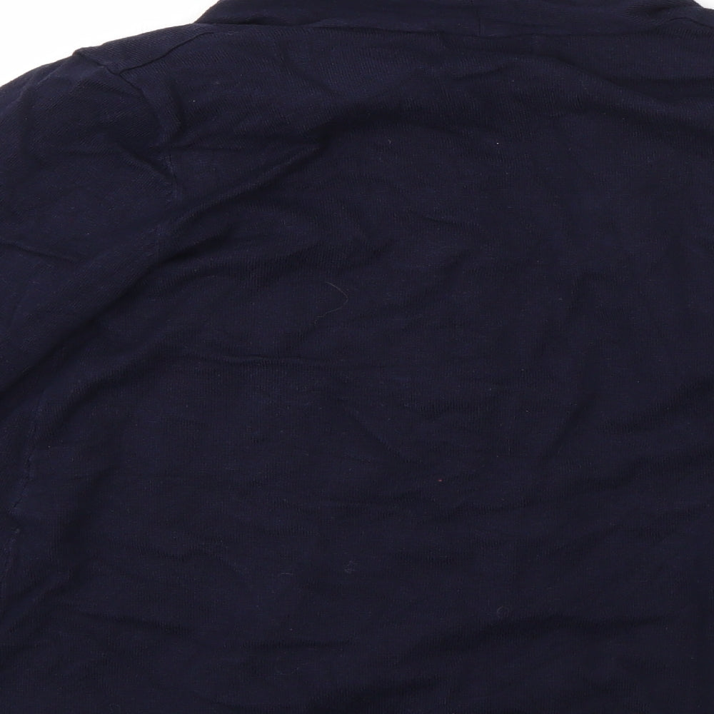 Womens UK Size 14 Papaya Blue Cardigan Jumper