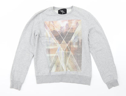 Mens UK Size M Cedar Wood State Grey Pullover Sweatshirt