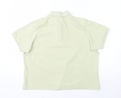 Papaya Womens Green  Cotton Basic Polo Size 20 Collared