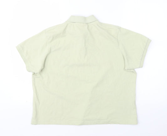 Papaya Womens Green  Cotton Basic Polo Size 20 Collared
