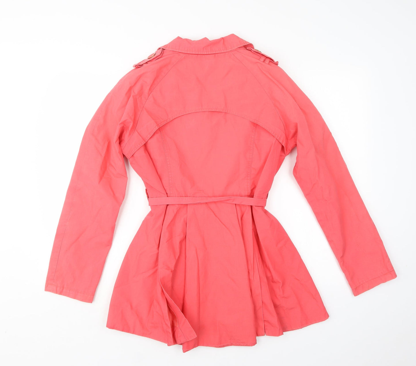 Womens UK Size 12 Red Herring Pink Overcoat