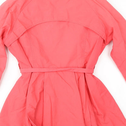Womens UK Size 12 Red Herring Pink Overcoat