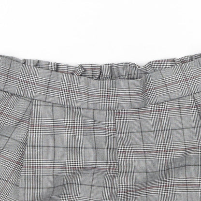 H&M Womens Multicoloured Houndstooth Polyester Paperbag Shorts Size 6 L3 in Regular