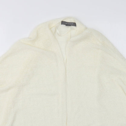 Primark Womens Ivory V-Neck  Acrylic Cardigan Jumper Size S