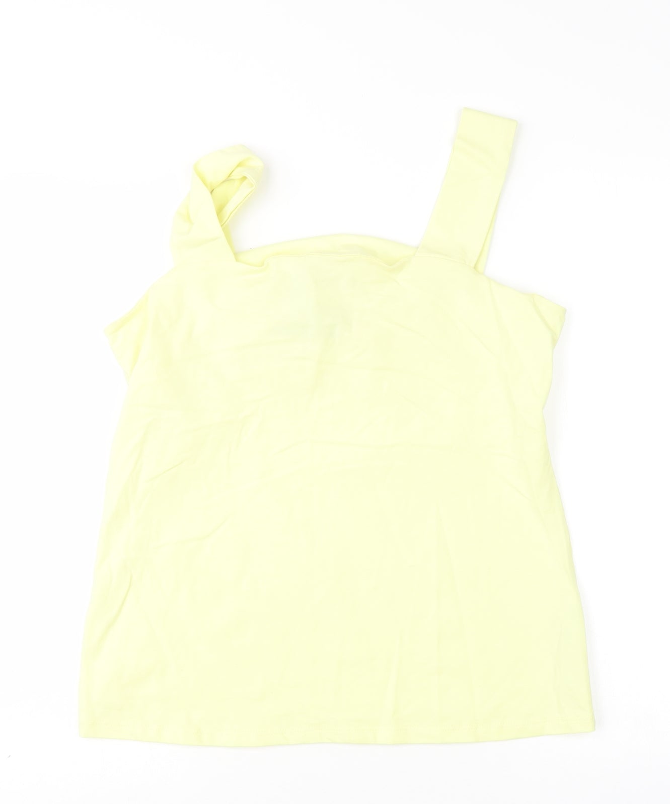 Womens UK Size 16 Dorothy Perkins Yellow Basic Tank