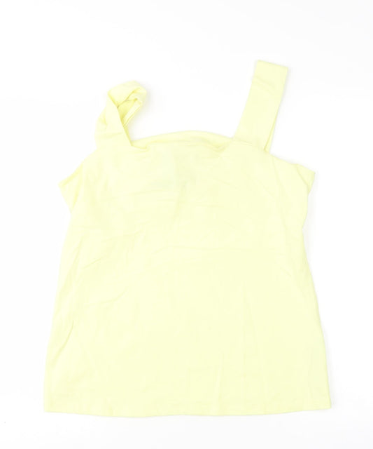 Womens UK Size 16 Dorothy Perkins Yellow Basic Tank