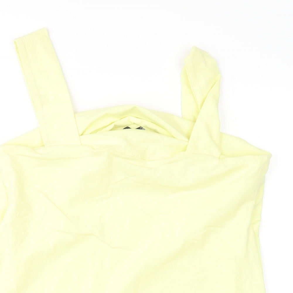 Womens UK Size 16 Dorothy Perkins Yellow Basic Tank